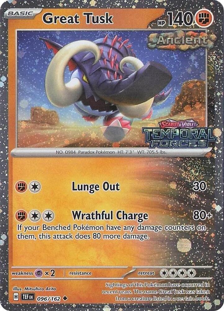 Temporal Forces Great Tusk [Stamped] Pokémon card